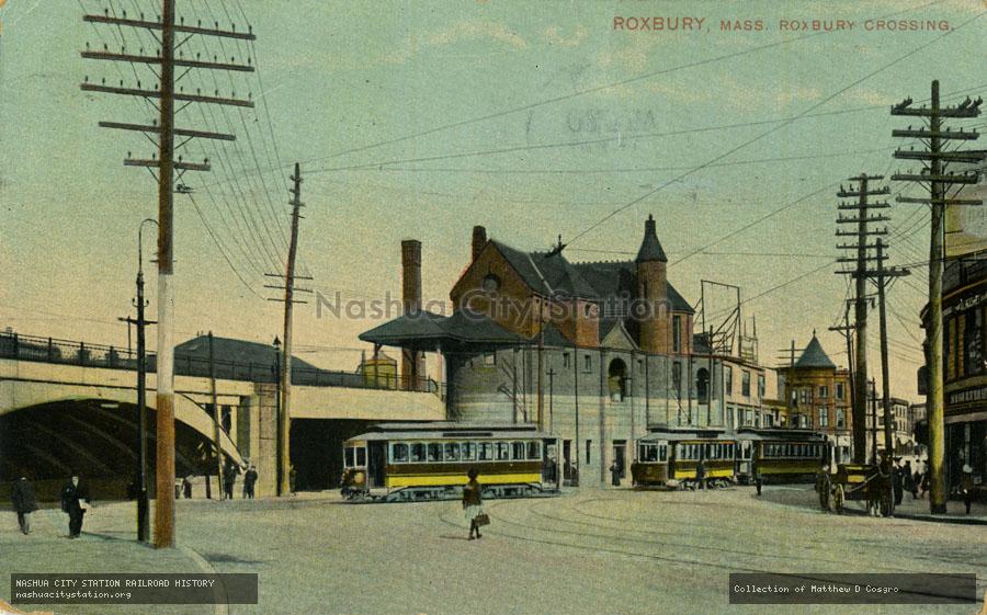 Postcard: Roxbury, Massachusetts. Roxbury Crossing